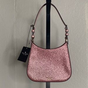 NEW Kate spade pink glitter glimmer handbag purse